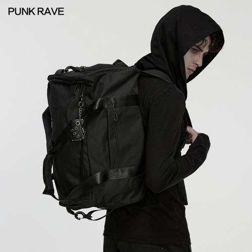 Punk Rave WS-877BB Crossbody Bag And Backpack Wasteland Punk Multifunctional Bag
