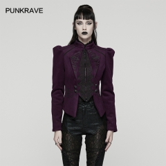 Punk Rave WY-1841EDF Unique Design Embodies Goth Embroidered Woolen Coat Punk Rave WY-1841EDF Unique Design Embodies Goth Embroidered Woolen Coat