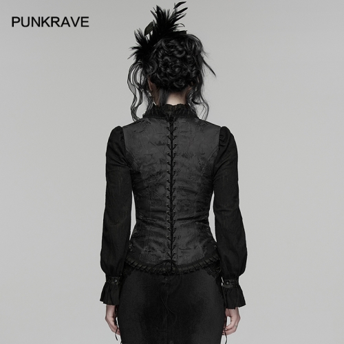 Punk Rave WY-1923MJF Exquisite Lace Back Drawstrings Goth Palace Vest