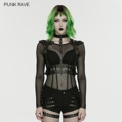 Punk Rave WS-885BDF Futuristic Feeling Functional Buckle Cyberpunk Skeleton Harness