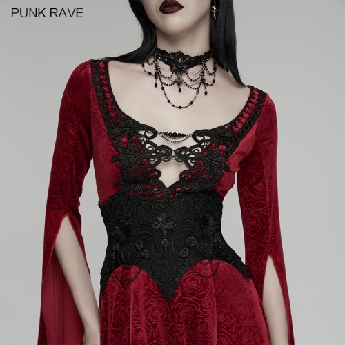 Punk Rave WS-882YDF Adjustable Drawstring Goth Sharp Corner Corset