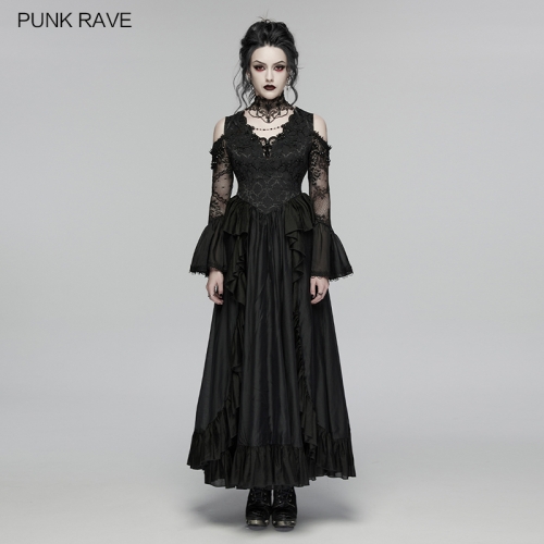 Punk Rave WQ-944LQF Transparent Lace Sleeves Goth Gorgeous Fairy Dress