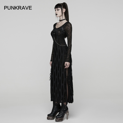 Punk Rave WQ-910LQF Decorative Straps Dangling Chains Decadent Punk Style Dress