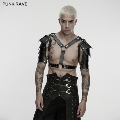 Punk Rave WS-853BDM Eco-Friendly Artificial Leather And Metal Warrior Punk Men's Armor