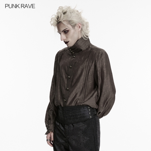 Punk Rave WS-906YDM Dark Jacquard Exquisite Retro Grass Patterned Fabric Goth Jacquard Corset