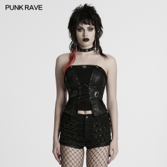 Punk Rave WY-1802DQF Sexy And Personalized Bustier Style Punk Drawstring Tube Top