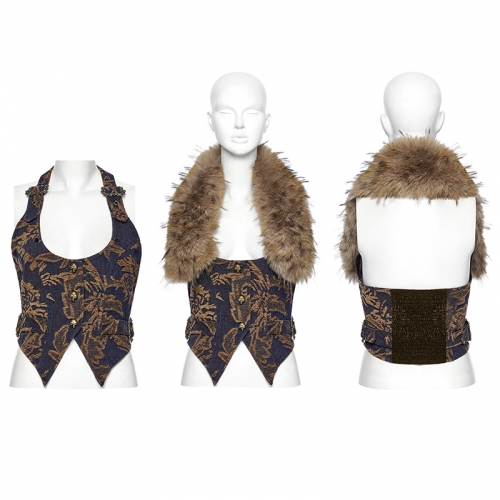Punk Rave OY-1778MJF Adjustable Waist Rope U-Shaped Cuffs Detachable Two-Piece Jacket