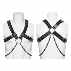 Punk Rave WS-854BDM Adjustable Faux Leather Loop Punk Men's Harness