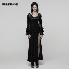 Punk Rave WQ-894LQF High-Quality Diamond Velvet And Lace Gorgeous Goth Dress Punk Rave WQ-894LQF High-Quality Diamond Velvet And Lace Gorgeous Goth Dress