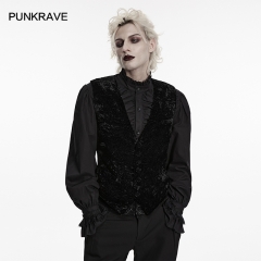 Punk Rave WY-1958MJM V-Shaped Deep Neckline Design High-Quality Goth Retro Velvet Waistcoat