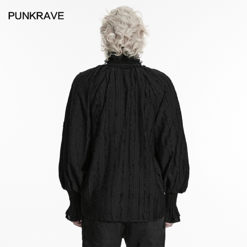 Punk Rave WY-1967CCM Stand Up Collar With Gothic Lace Edge Goth Pullover Shirt