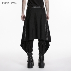 Punk Rave WQ-975BQM Asymmetric Swallowtail Hem Punk Skirt