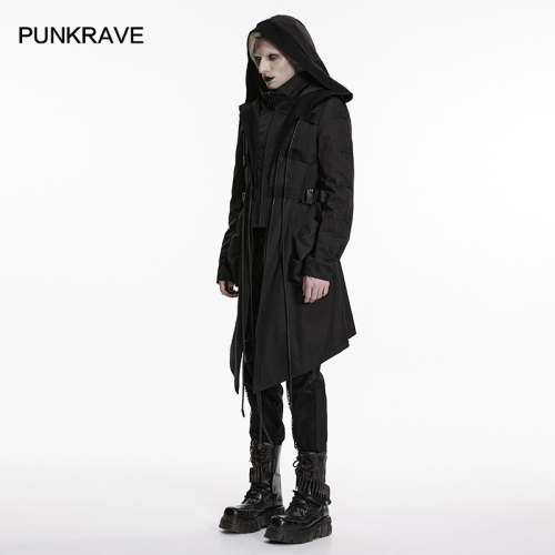 Punk Rave WY-1956XCM Hooded Style High-Neck Design Punk Warrior Jacket