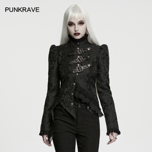 Punk Rave WY-1974XCF Sharp Aura Gothic Gorgeous Asymmetric Layered Coat