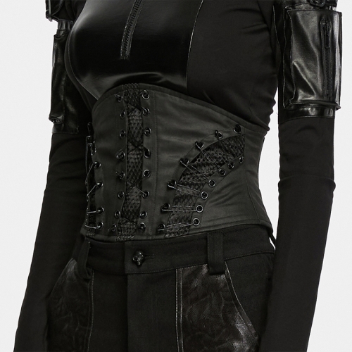Punk Rave WS-923YDF Side Zipper Design Wear-Resistant Punk Pin Visual Corset