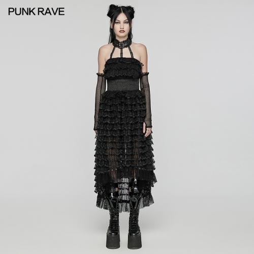 Punk Rave WLQ-107LQF Detachable Neck Strap And Collar Sweet Punk Dress
