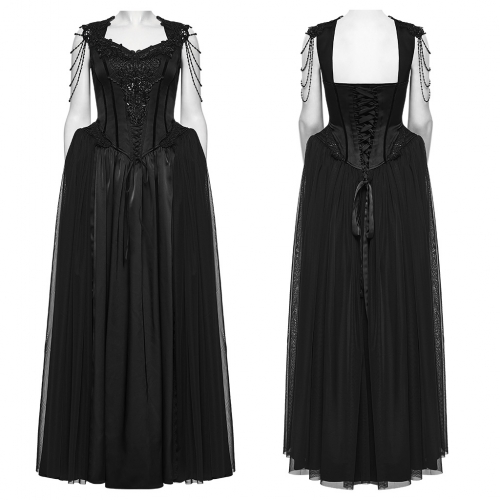 Punk Rave WQ-990LQF Velvet Fabric Double-Layer Structure Victorian Gothic Dress