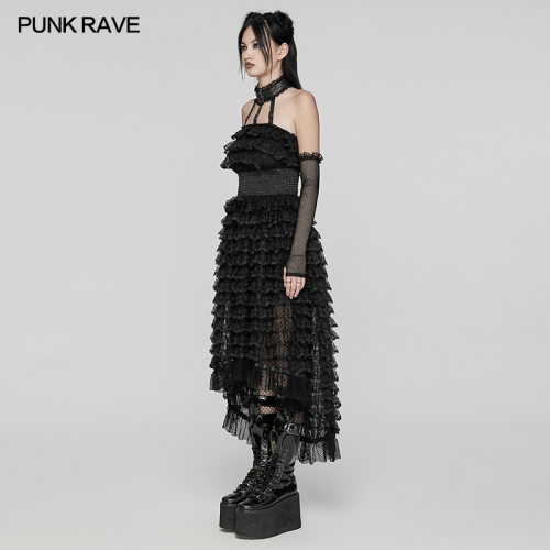 Punk Rave WLQ-107LQF Detachable Neck Strap And Collar Sweet Punk Dress