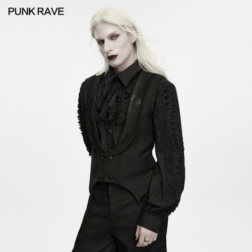 Punk Rave WY-2043MJM Crisp Woven Fabric Ritual Tale Pointed Hem Waistcoat